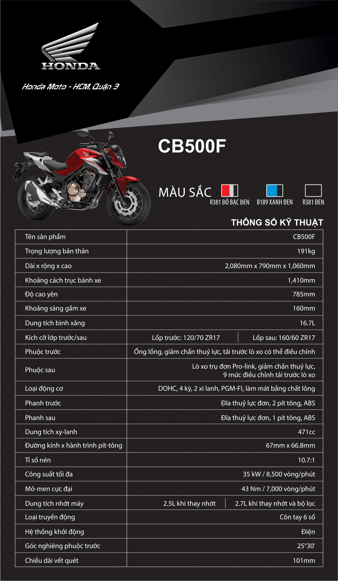 Xe Máy Honda Motor CB500F - Đỏ