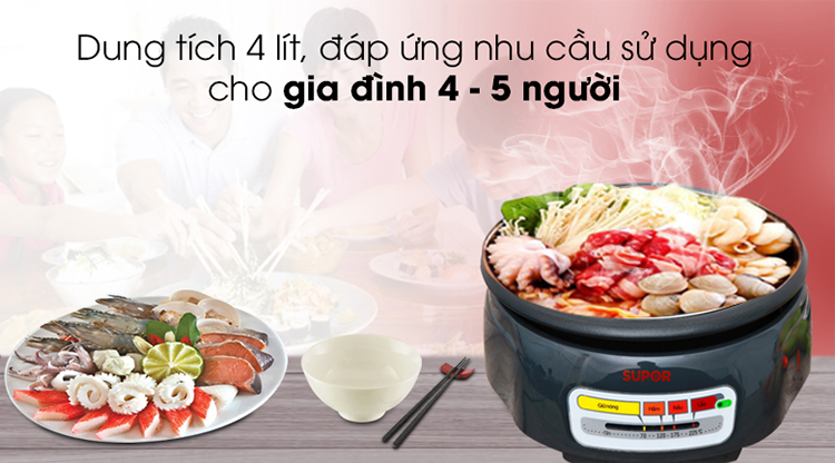 Nồi Lẩu Điện Supor HFK26EVN-130 (4.0 lít)