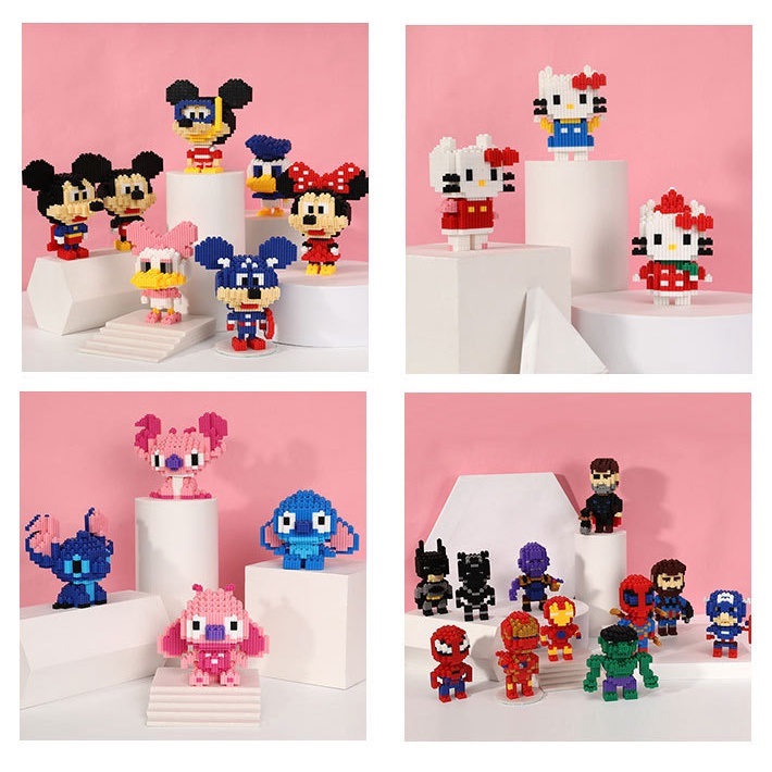 Đồ chơi trẻ em - Combo 5 Bộ ghép hình mini nhiều mẫu khác nhau - Mô hình lắp ráp 3D cực dễ thương cho bé - Mẫu ngẫu nhiên