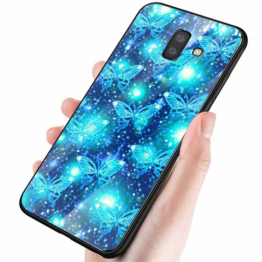 Ốp kính cường lực cho điện thoại Samsung Galaxy J4 - J6 - J6 PLUS - J6 PRIME - J8 - bướm đẹp MS ANH076