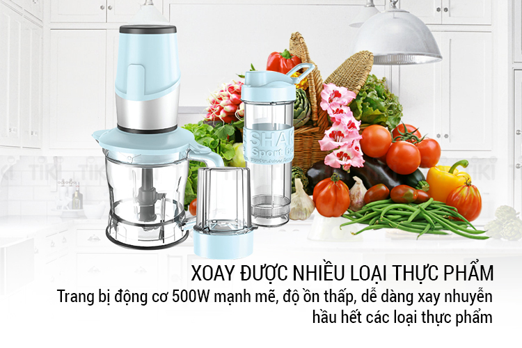 Máy Xay Sinh Tố Đa Năng Sunhouse Mama SHD5341 (500W - 1.2 Lít) - Xanh - Hàng Chính Hãng