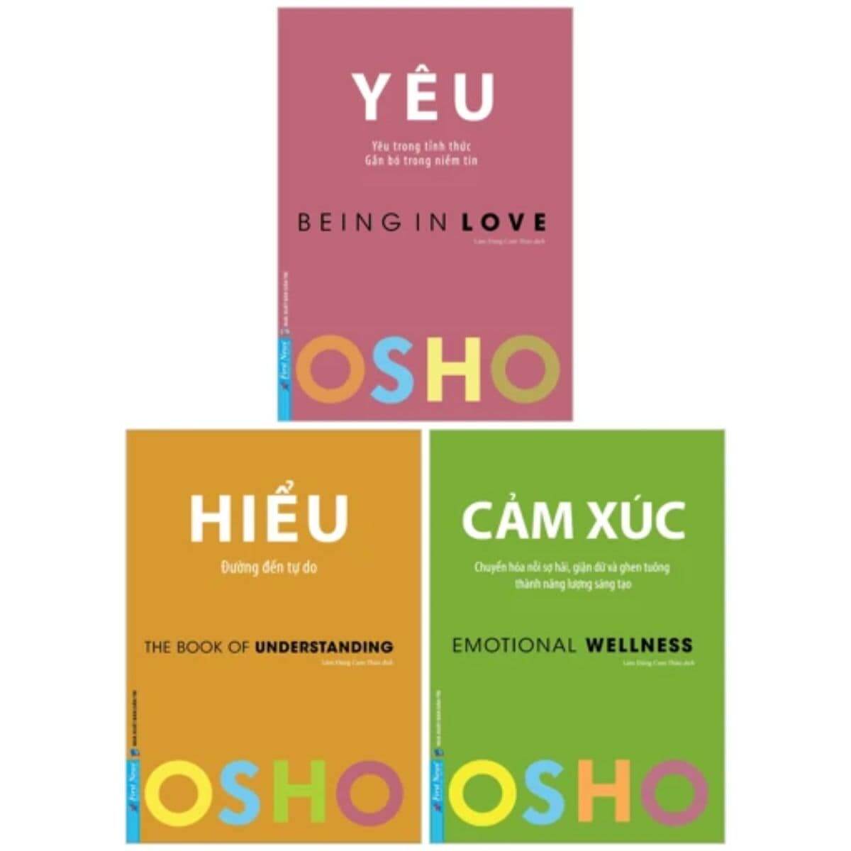 Bộ Sách Osho - Combo Sách Osho Bộ 3 Cuốn  - Combo Cảm Xúc Yêu Hiểu