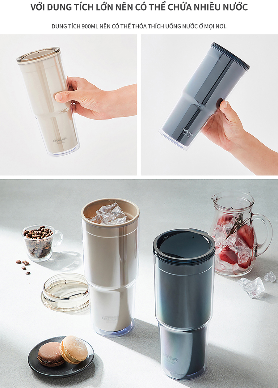 Ly Nhựa 2 Lớp LocknLock 900ml HAP502