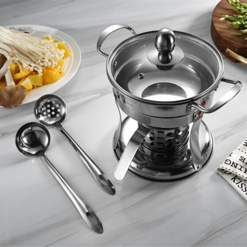 Bộ Nồi Lẩu Inox Bếp Cồn Maxcook MCT762